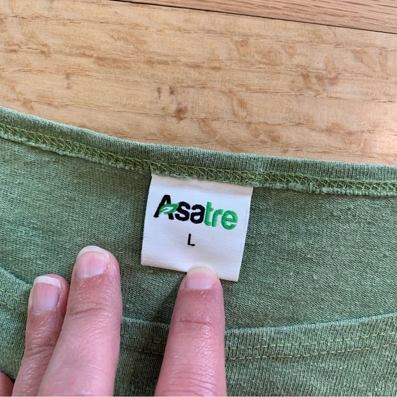 Women’s Asatre Relaxed Fit Shirt Long Sleeve Hemp Eco-Friendly Top Size Large - Picture 5 of 9